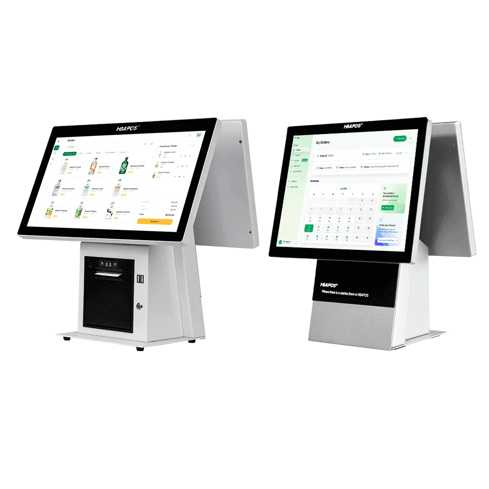 All-in-One POS with Built-in Printer & Dual Screen Design