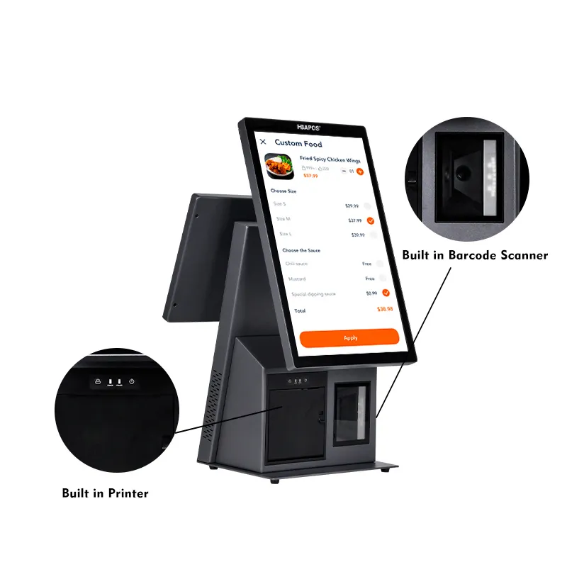 Built-in Printer & Scanner for Complete Self-Service Solution