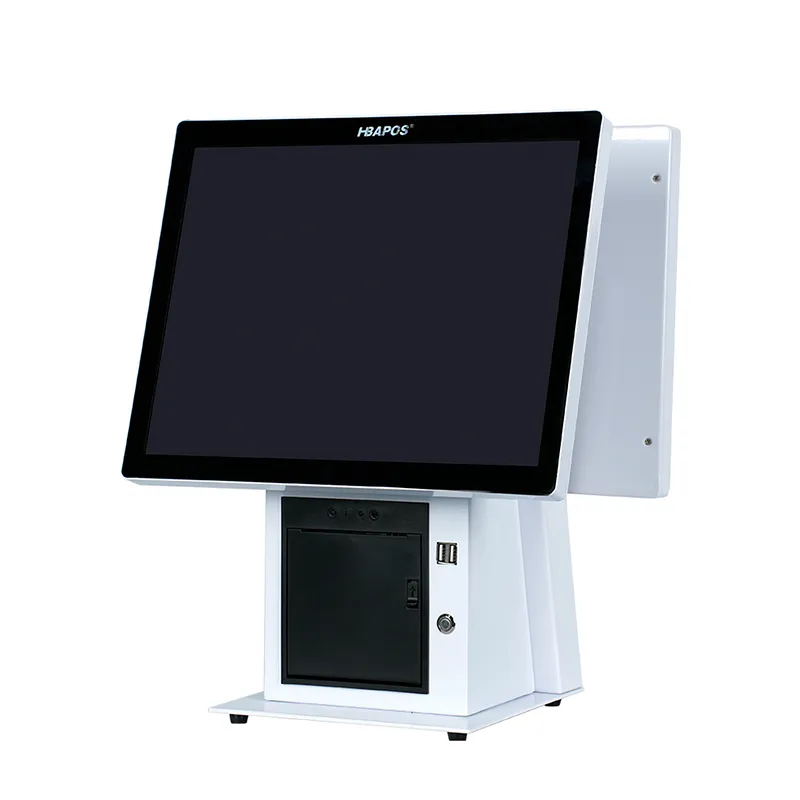 Complete POS Solution White Dual screen
