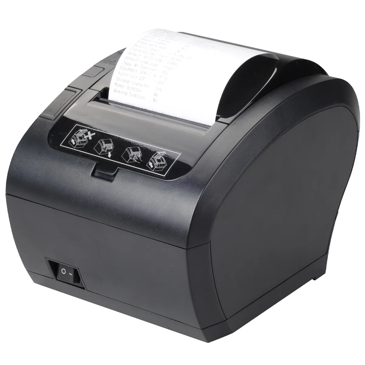 306 Thermal Receipt Printer Front View in Black