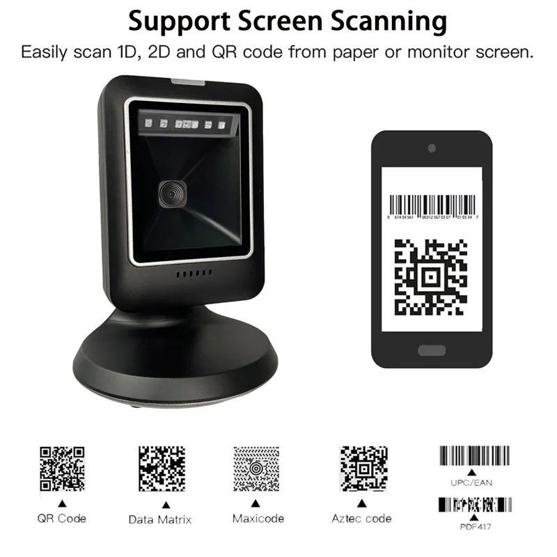 6300 USB Barcode Scanner for Phone and Screen Codes