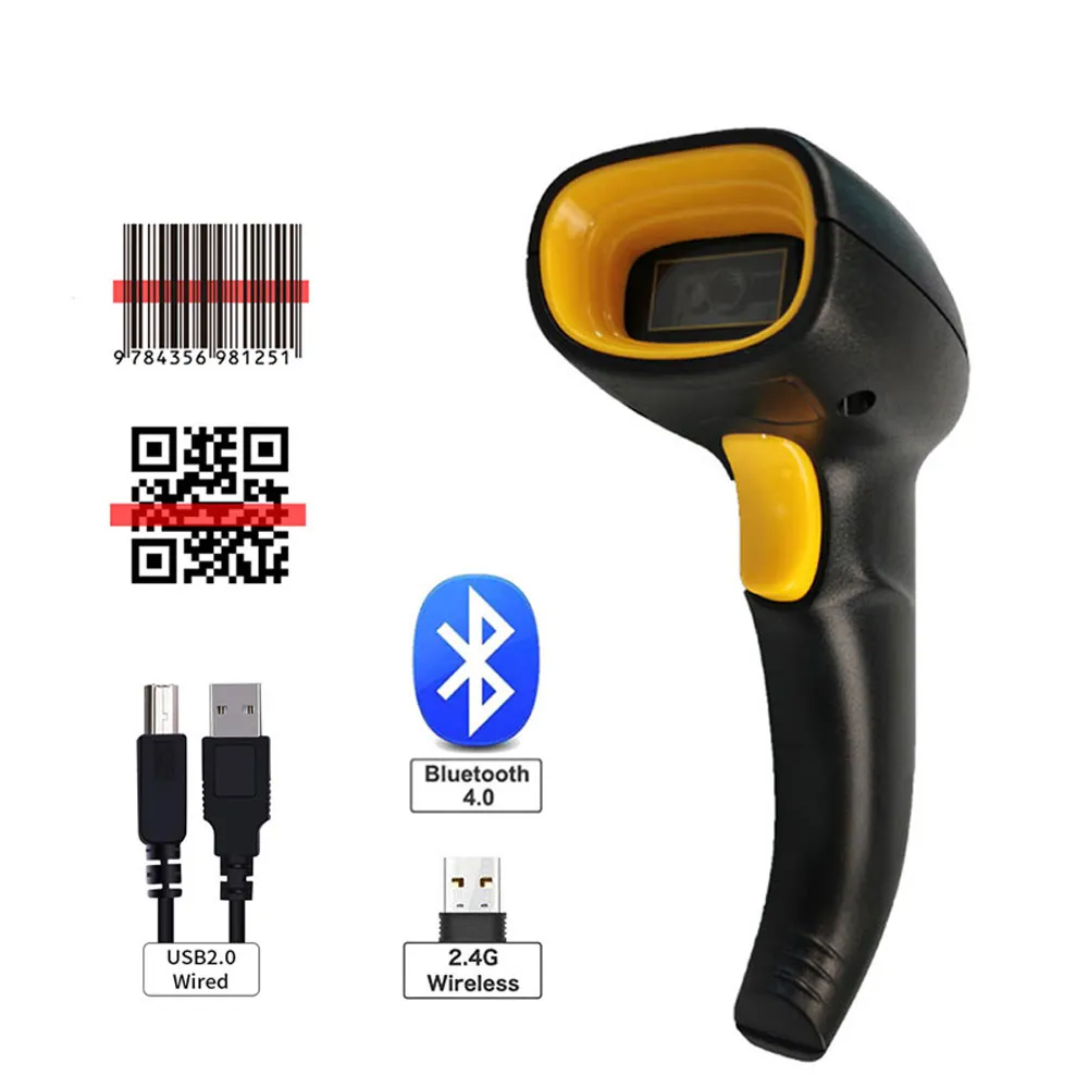 9510 Barcode Scanner with Bluetooth & 2.4G Wireless