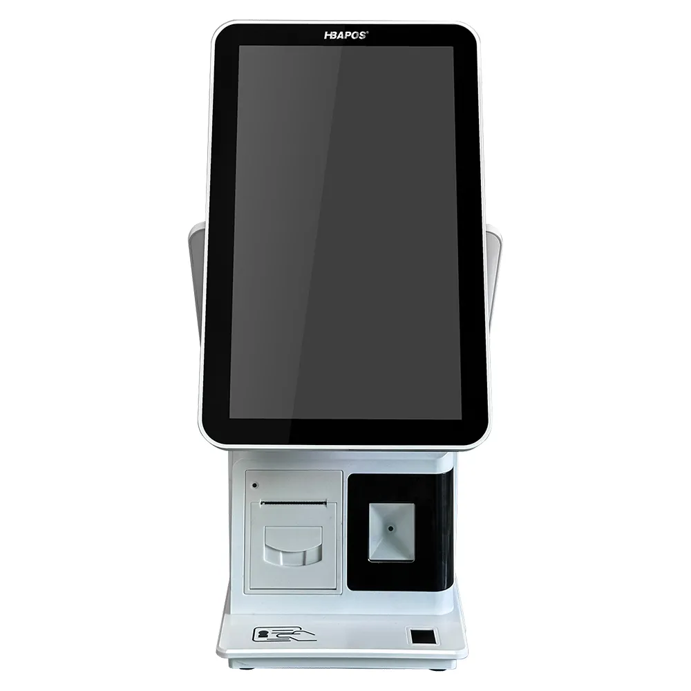 All-in-One Kiosk with Built-in Thermal Printer and Barcode Scanner