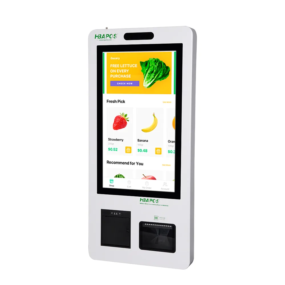 All-in-One Self Service Payment Kiosk with Integrated Scanner and Printe