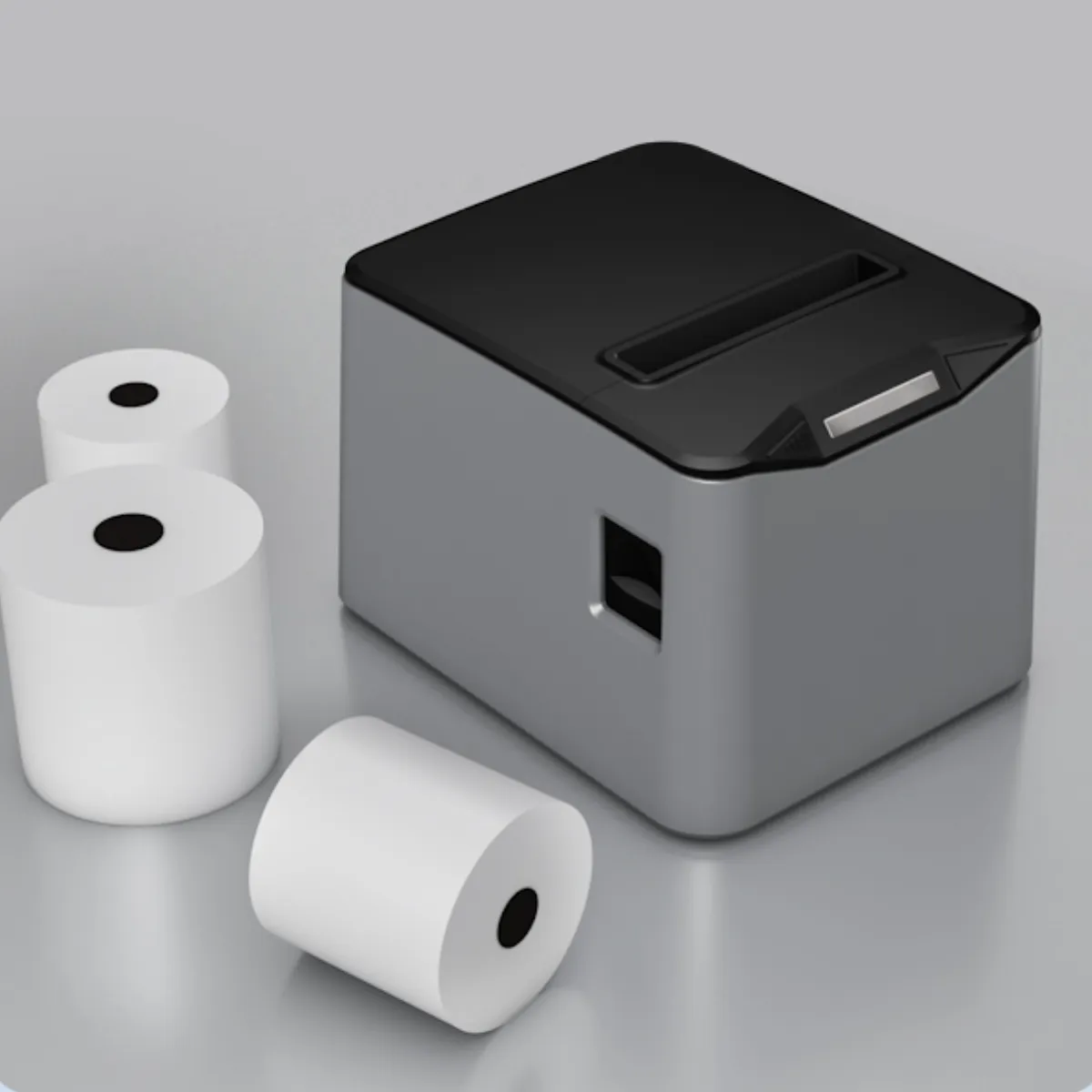Compact Desktop Receipt Printer with Thermal Paper Rolls