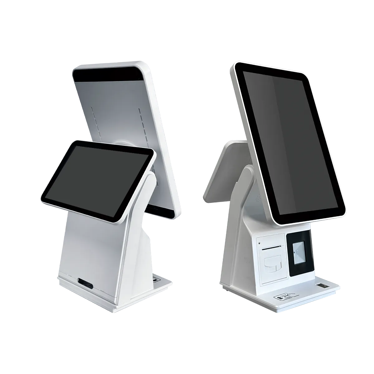 Dual-Screen POS Kiosk with Adjustable Angles and Flexible Display Configuration