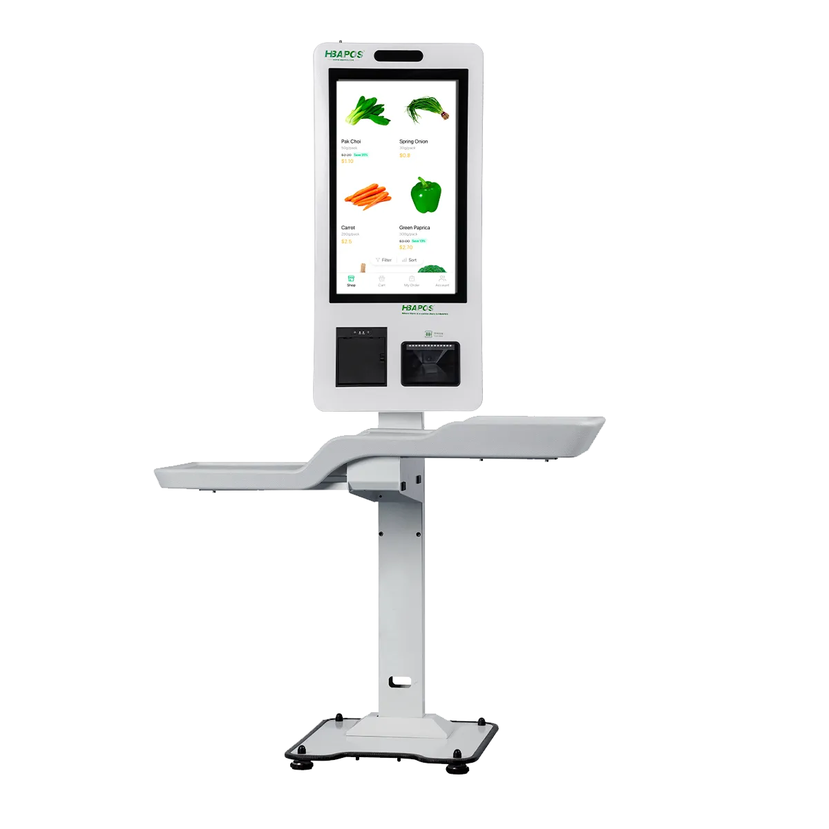 Freestanding Self Service Payment Kiosk with Stable Structure