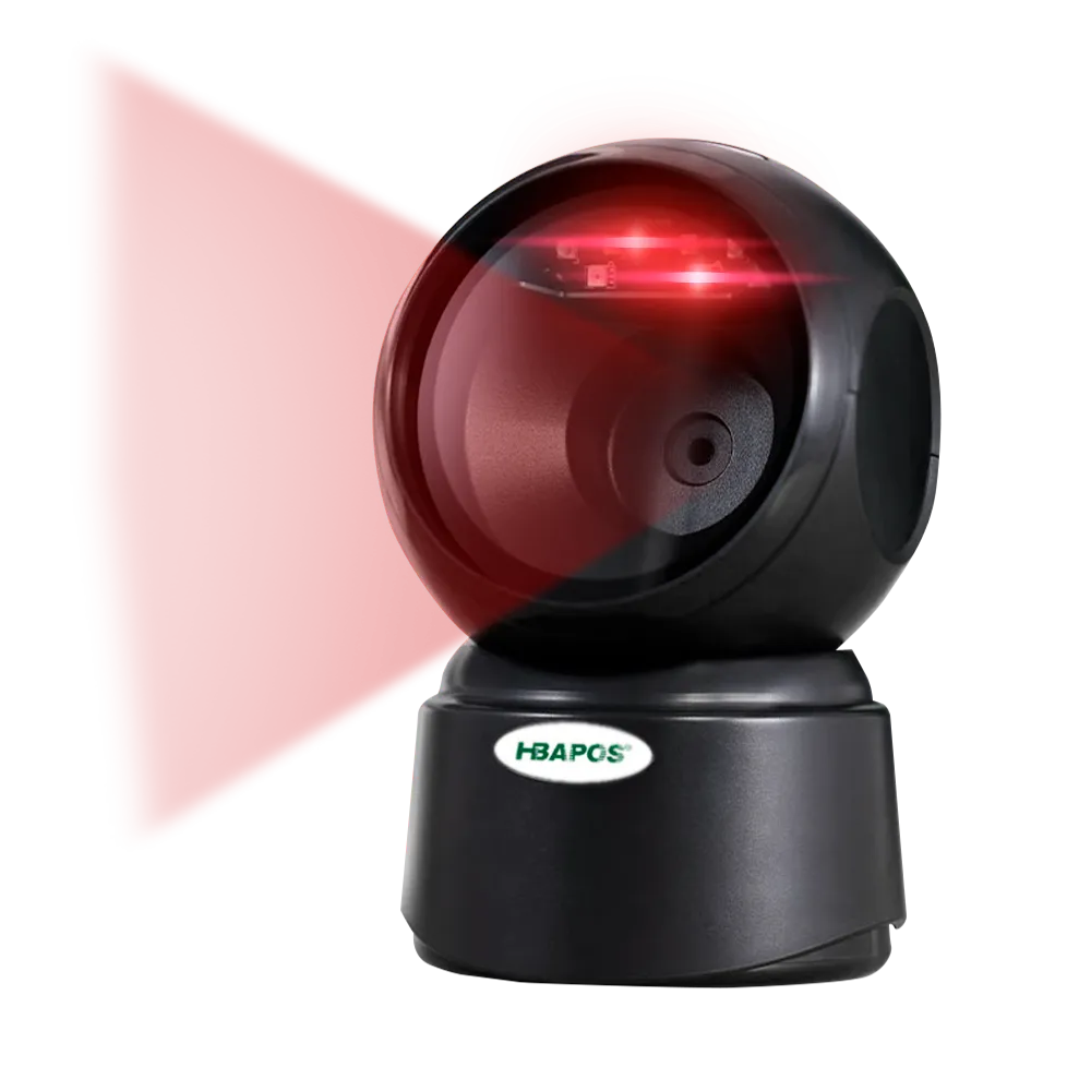 HBA-4030 Desktop Barcode Scanner with Red Scan Light