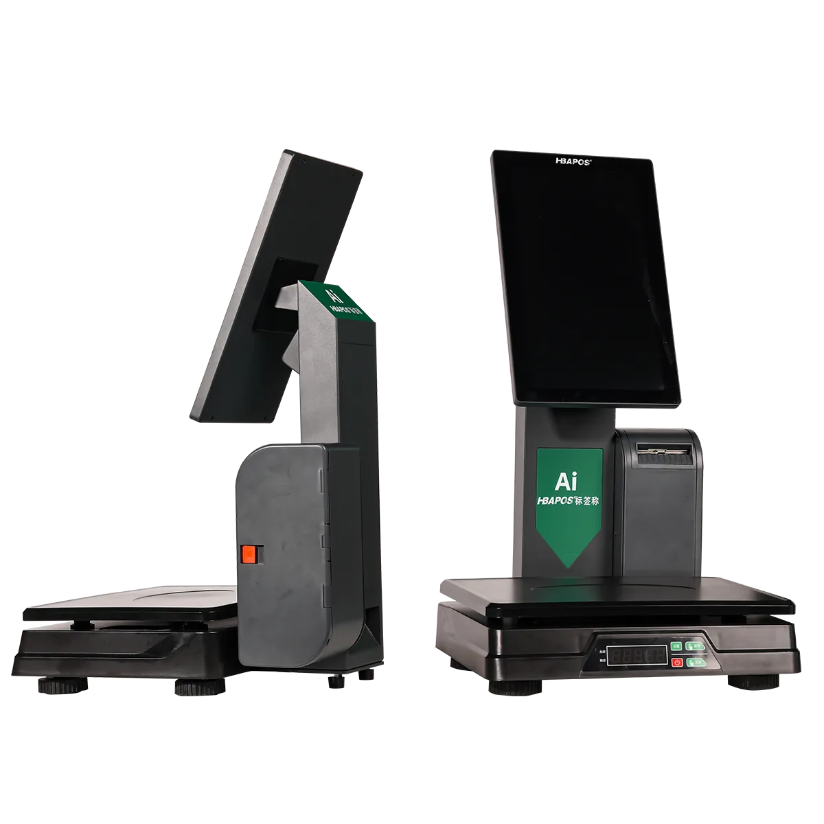 HBA LS-2 Integrated POS Scale System Front and Rear View