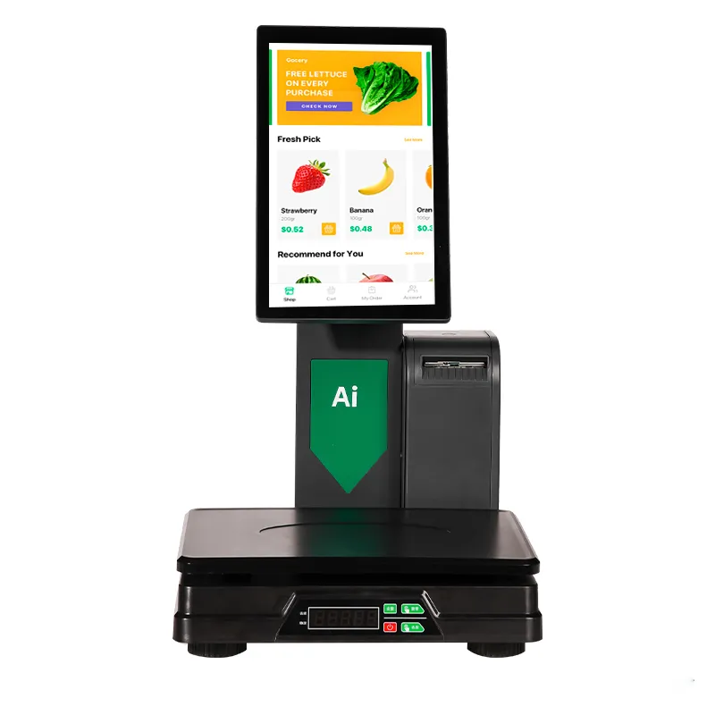 HBA LS-6 Smart POS Scale with AI Interface and High-Precision Weighing Platform