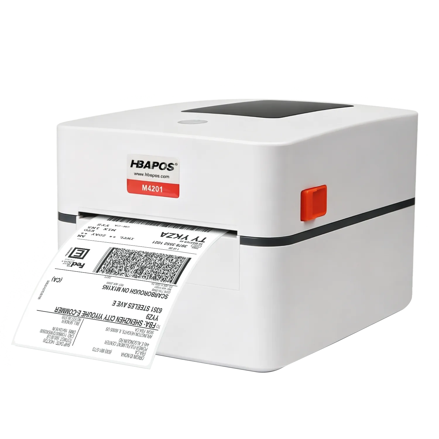 M4201 Thermal Label Printer Front Printing View