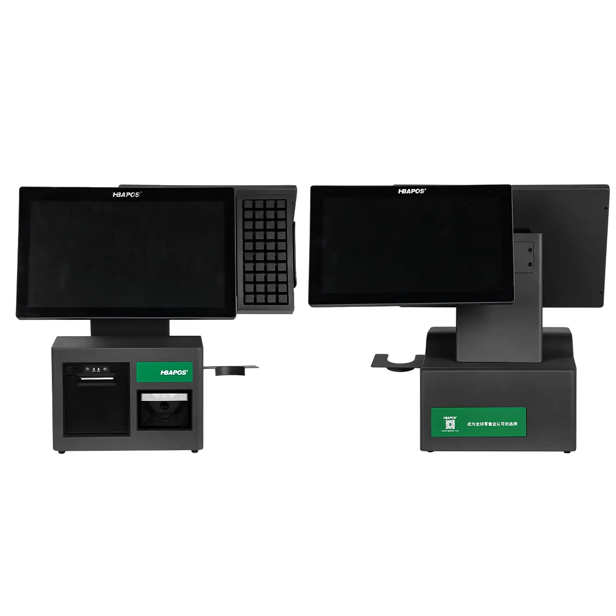 Multi Angle Display of All-in-One POS Machine with Dual Screen and Programmable Keyboard