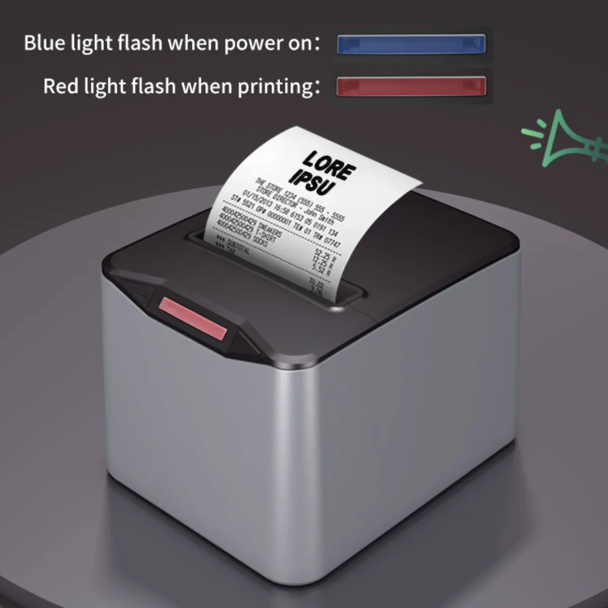 Sound and Light Alarm Reminder for Receipt Output