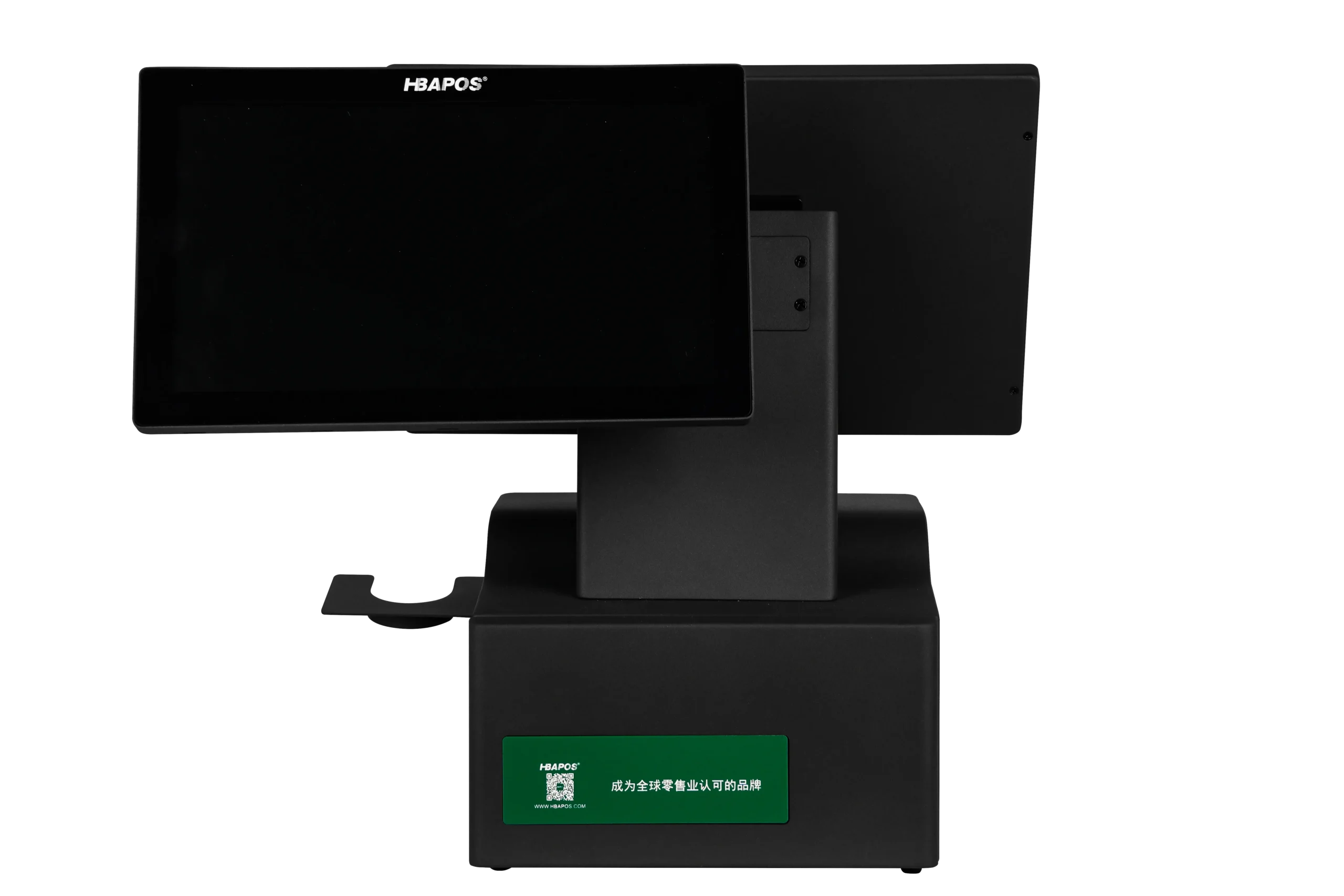Space Saving All-in-One POS Design with Adjustable Screen and Compact Checkout Structure