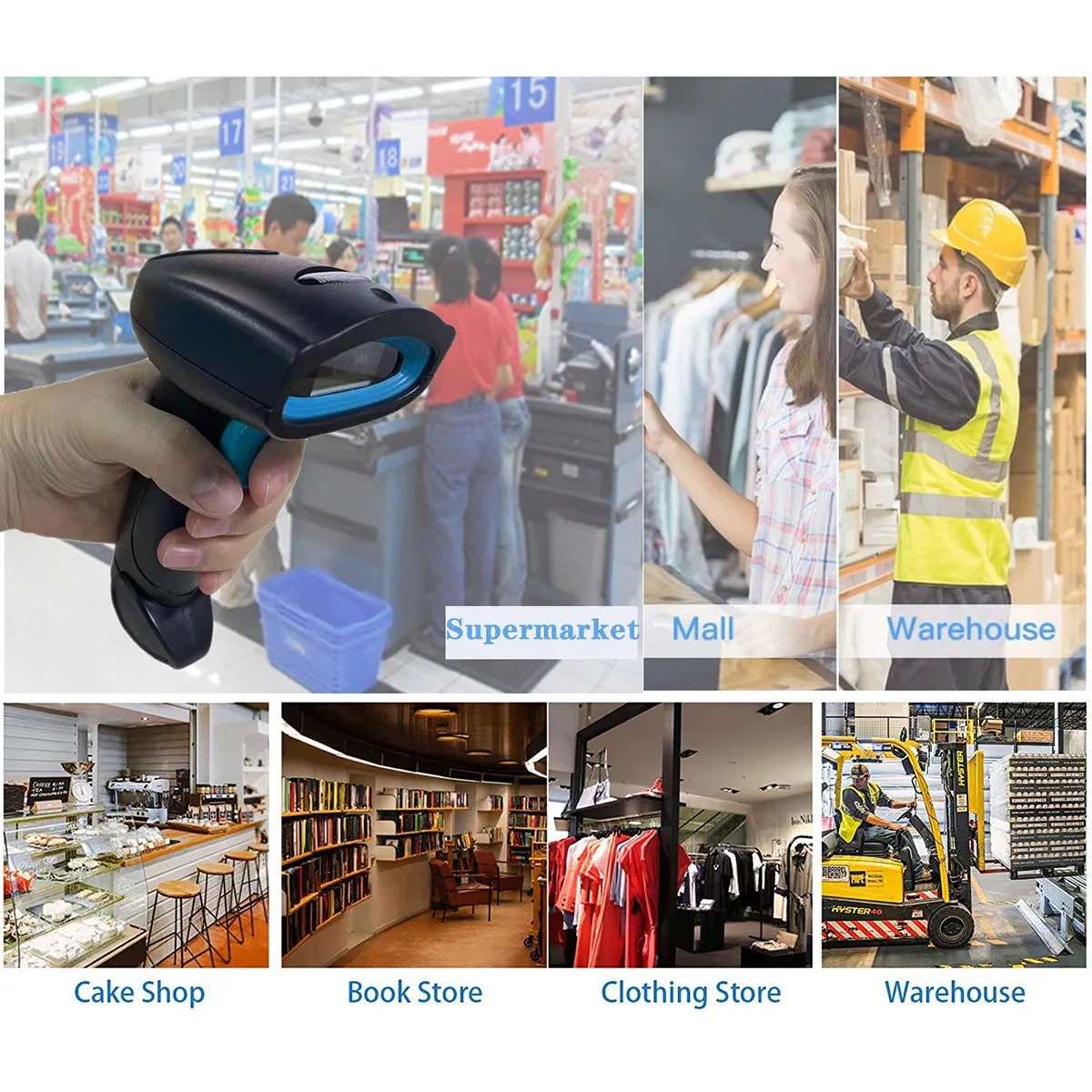 U2W Barcode Scanner for Retail and Warehouse Use